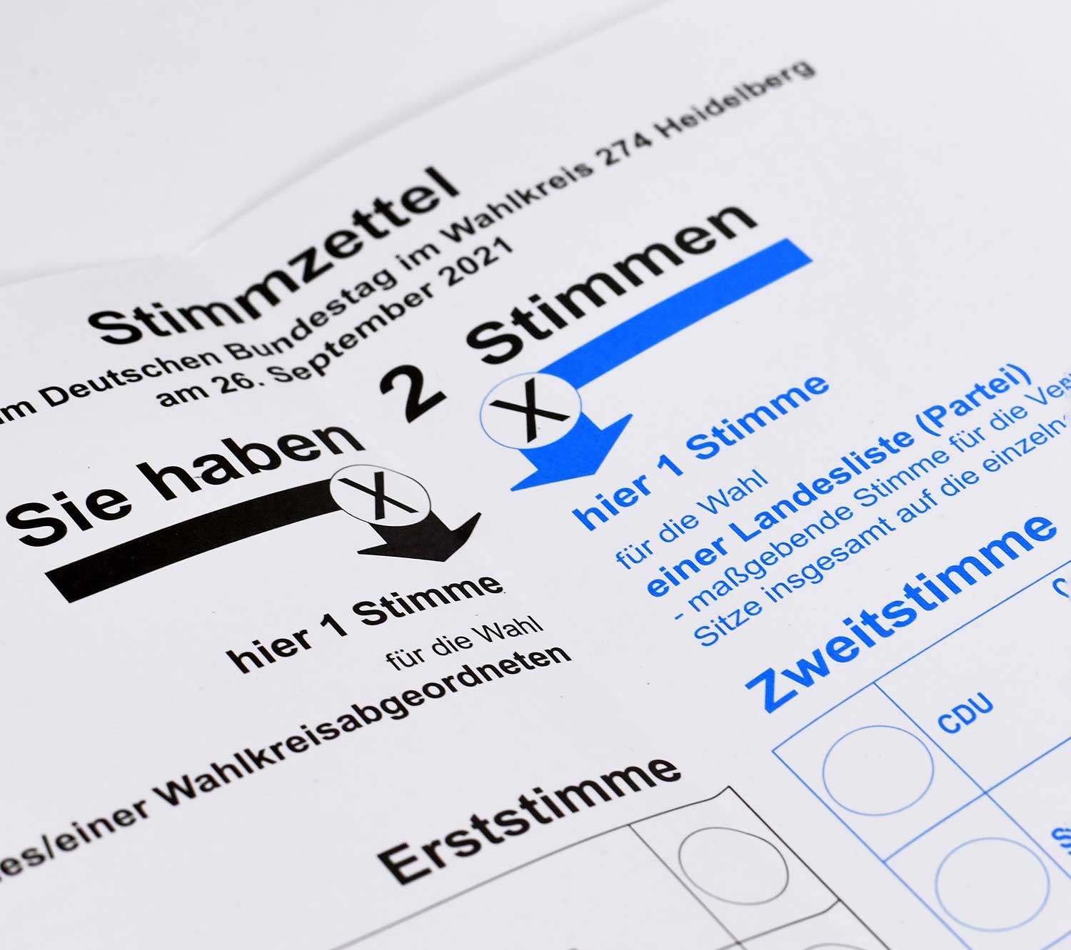 Stimmzettel - AvD Mobilitätscheck zur Bundestagswahl Stimmzettel - AvD Mobilitätscheck zur Bundestagswahl