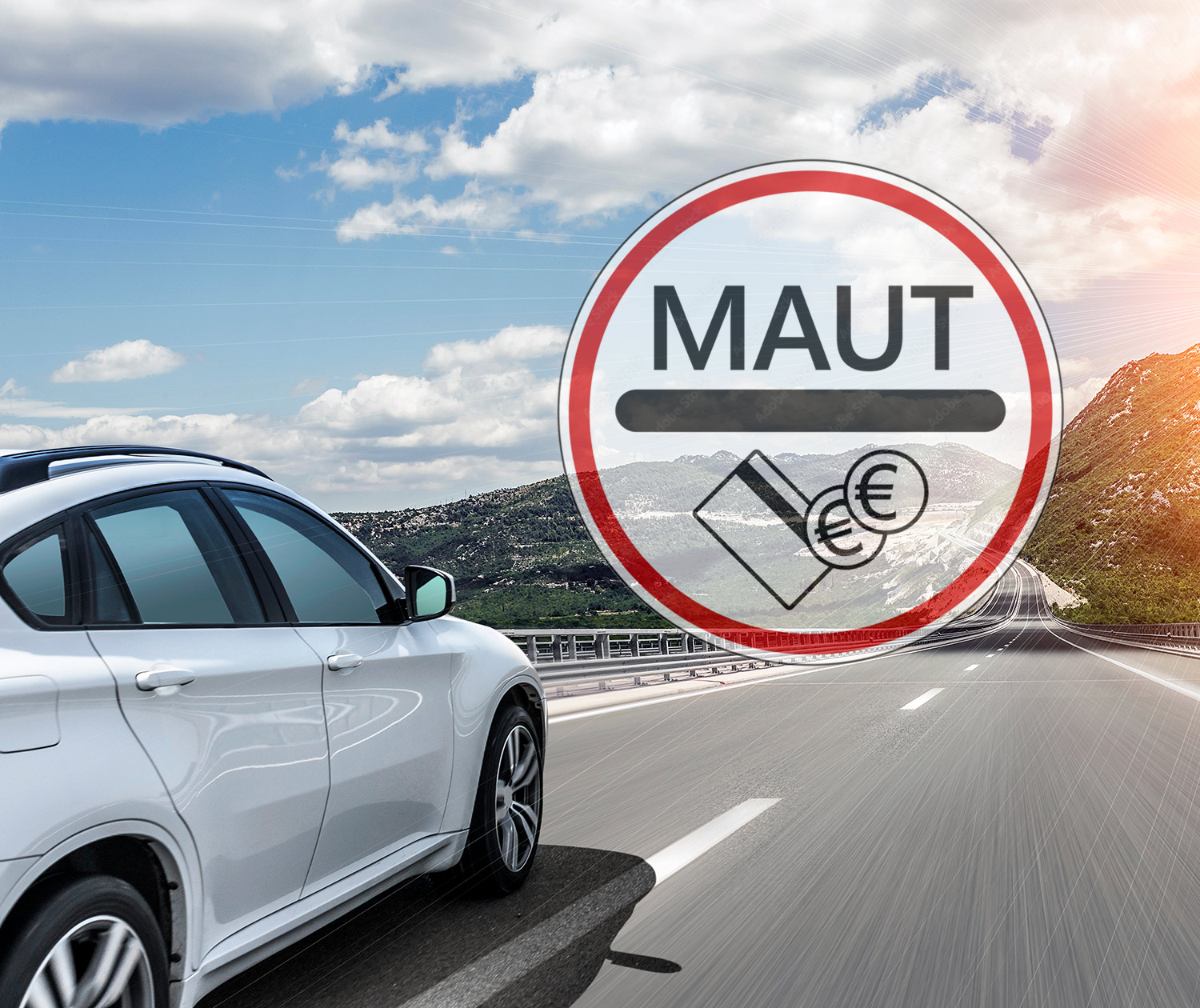 AvD Pressemeldung - Auto mit einem Mautschild in Deutschland AvD Pressemeldung - Auto mit einem Mautschild in Deutschland