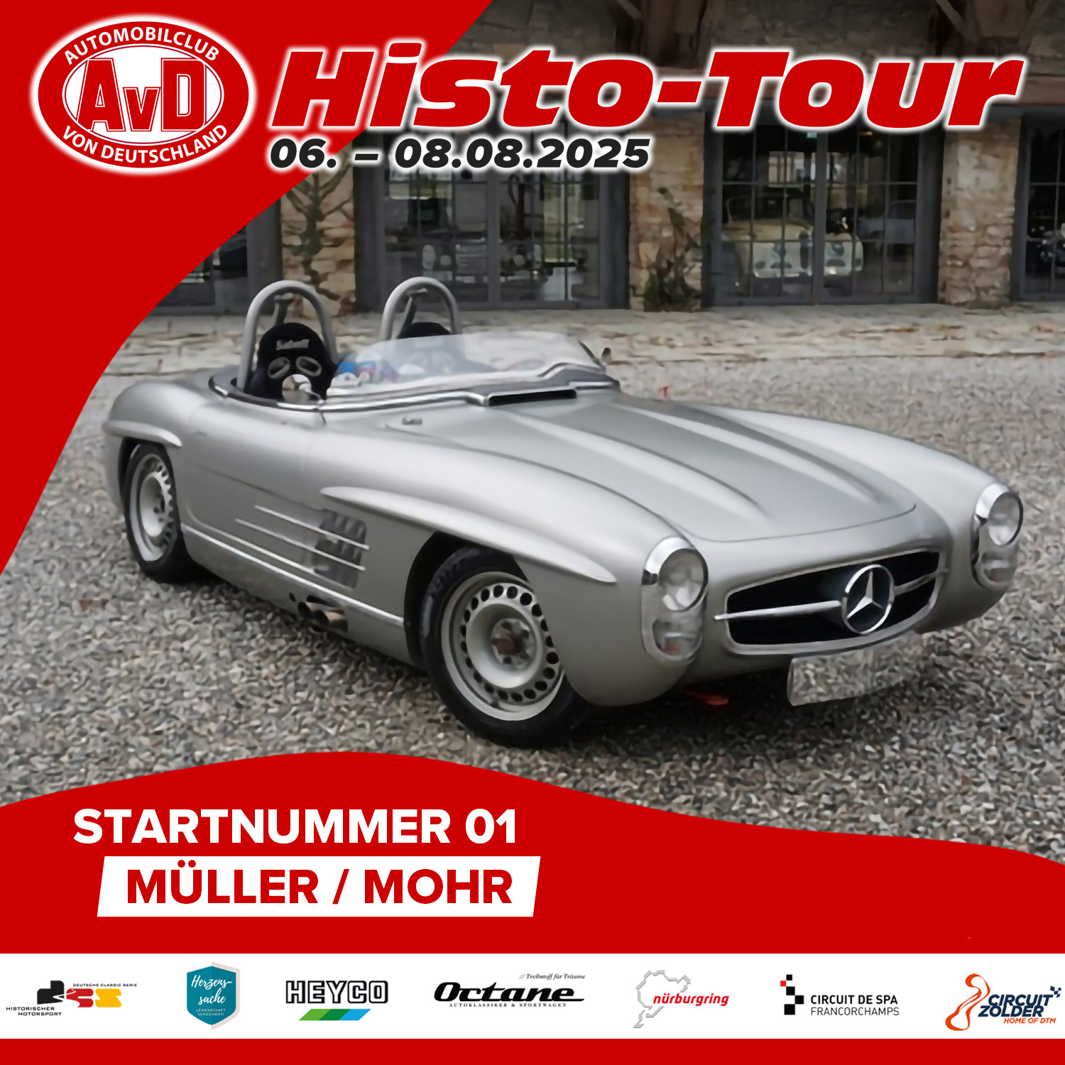 AvD-Histo-Tour 2025 Startnummer 01 AvD-Histo-Tour 2025 Startnummer 01