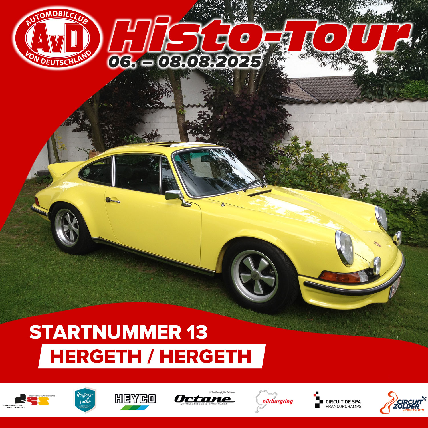 AvD-Histo-Tour 2025 Startnummer 13 AvD-Histo-Tour 2025 Startnummer 13