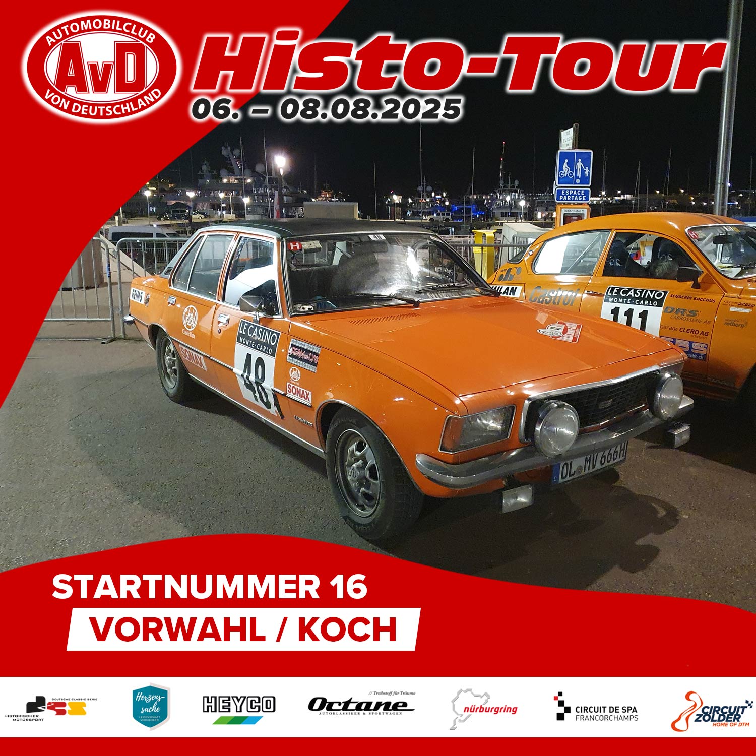 AvD-Histo-Tour 2025 Startnummer 16 AvD-Histo-Tour 2025 Startnummer 16