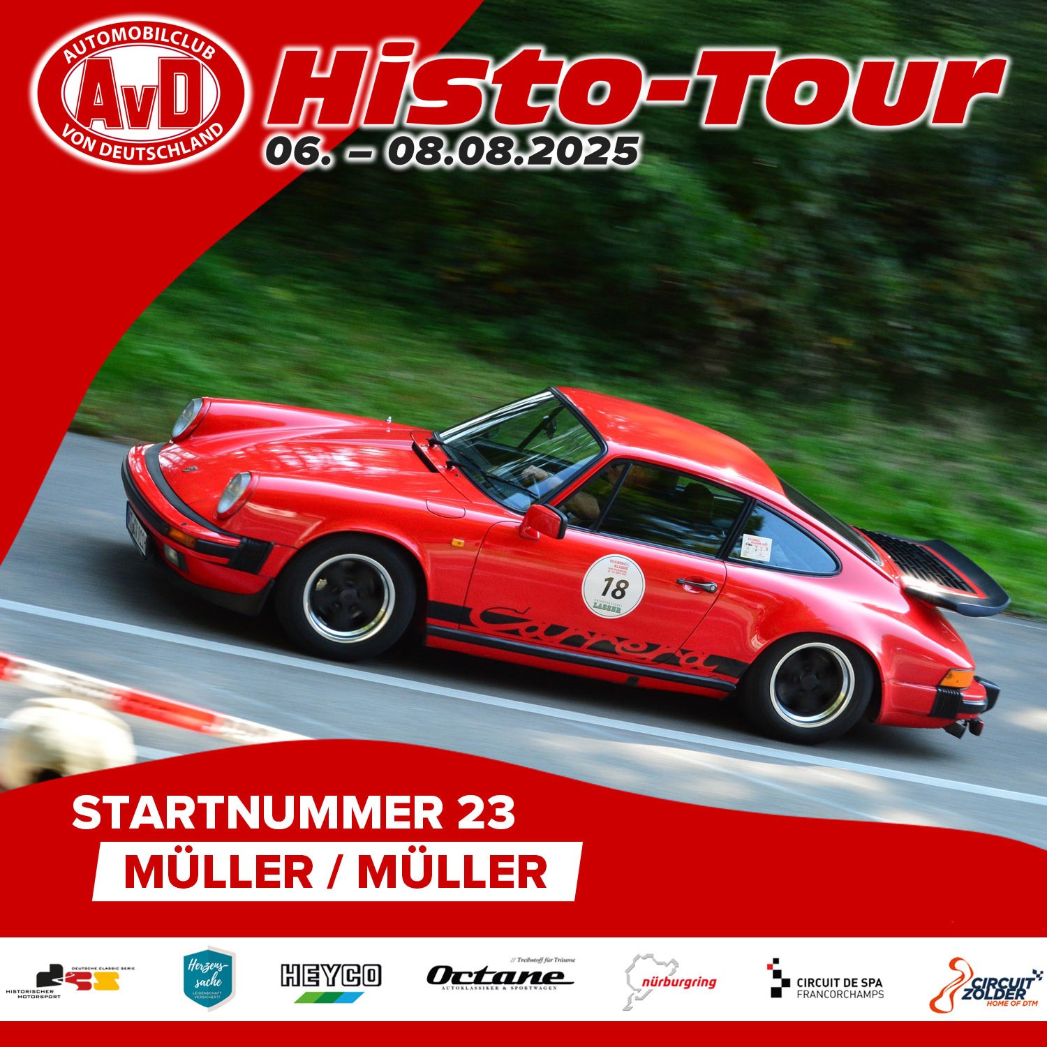 AvD-Histo-Tour 2025 Startnummer 23 AvD-Histo-Tour 2025 Startnummer 23