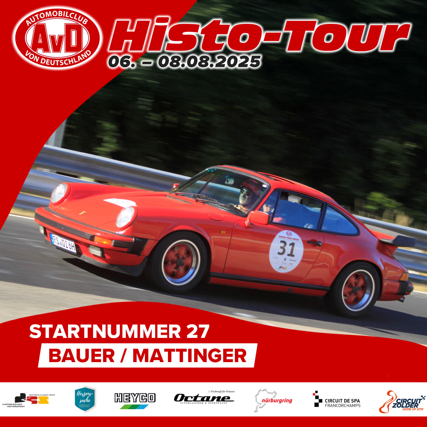 AvD-Histo-Tour 2025 Startnummer 27 AvD-Histo-Tour 2025 Startnummer 27