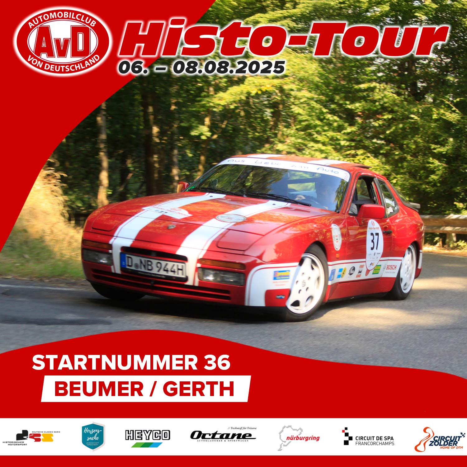 AvD-Histo-Tour 2025 Startnummer 36 AvD-Histo-Tour 2025 Startnummer 36