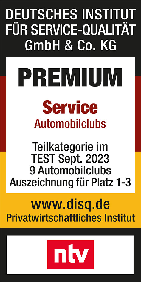 Auszeichnung - Premium Service Automobilclubs - AvD