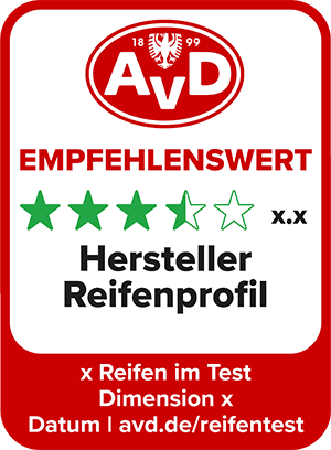 AvD Reifentest Mustersiegel Empfehlenswert AvD Reifentest Mustersiegel Empfehlenswert