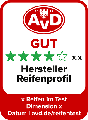 AvD Reifentest Mustersiegel Gut AvD Reifentest Mustersiegel Gut