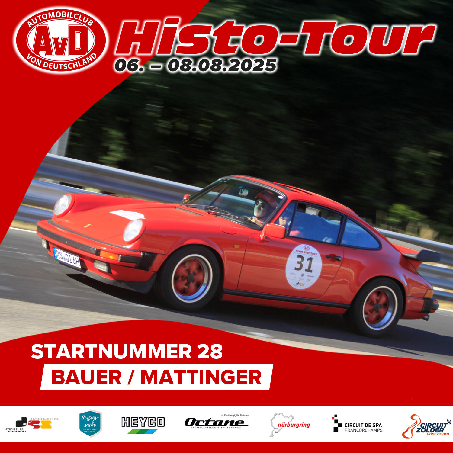 AvD-Histo-Tour 2025 Startnummer 28 AvD-Histo-Tour 2025 Startnummer 28