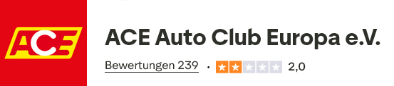 Trustpilot Bewertung ACE vom 23-09-2025