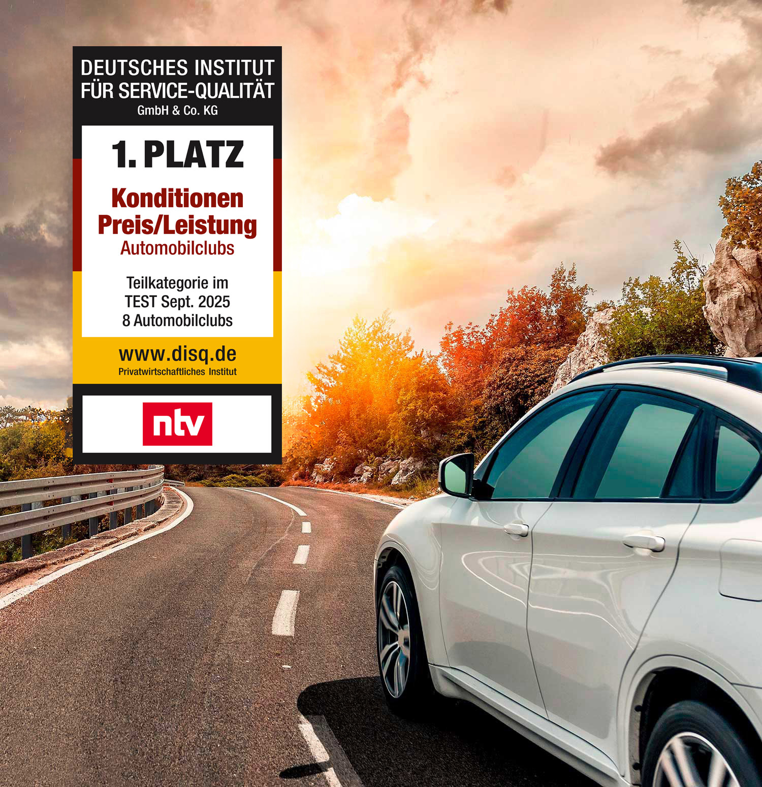 Das Testsiegel AvD belegt 1. Platz bei Konditionen Preis/Leistung der Automobilclubs Das Testsiegel AvD belegt 1. Platz bei Konditionen Preis/Leistung der Automobilclubs